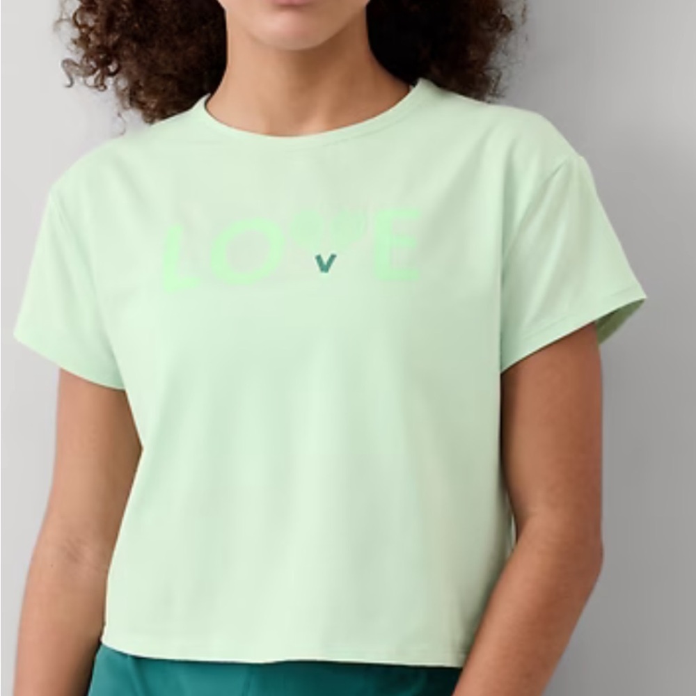 NWT Athleta Girl Cotton Modal relaxed tee